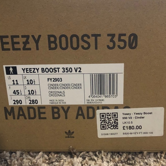 ❌SOLD❌Yeezy Boost 350 V2 -Cinder- mens size 11 - Picture 7 of 8